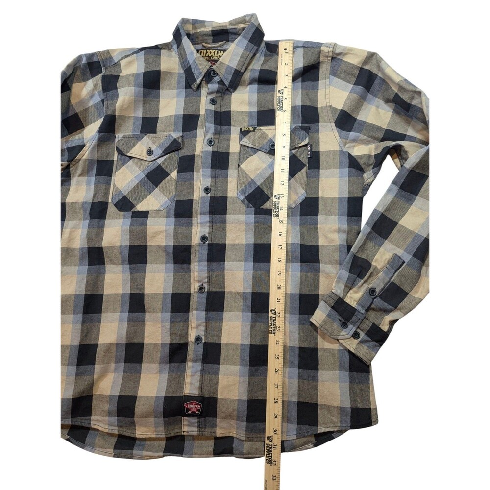 Dixxon Flannel FR The Craftsman Button Down Shirt Men's Size 2X Black Tan XXL - Picture 7 of 7
